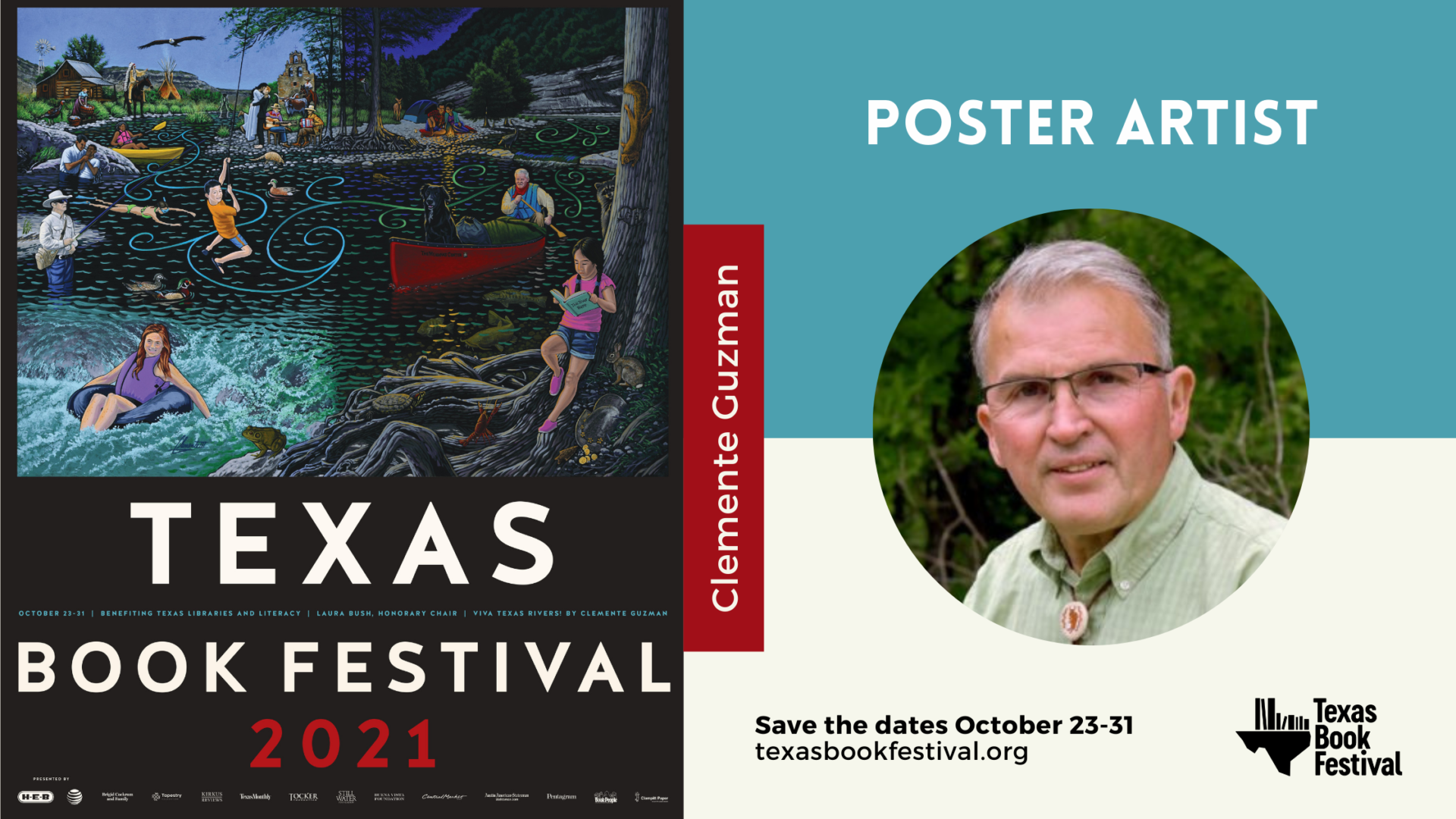 Announcing the 2021 Texas Book Festival poster artist