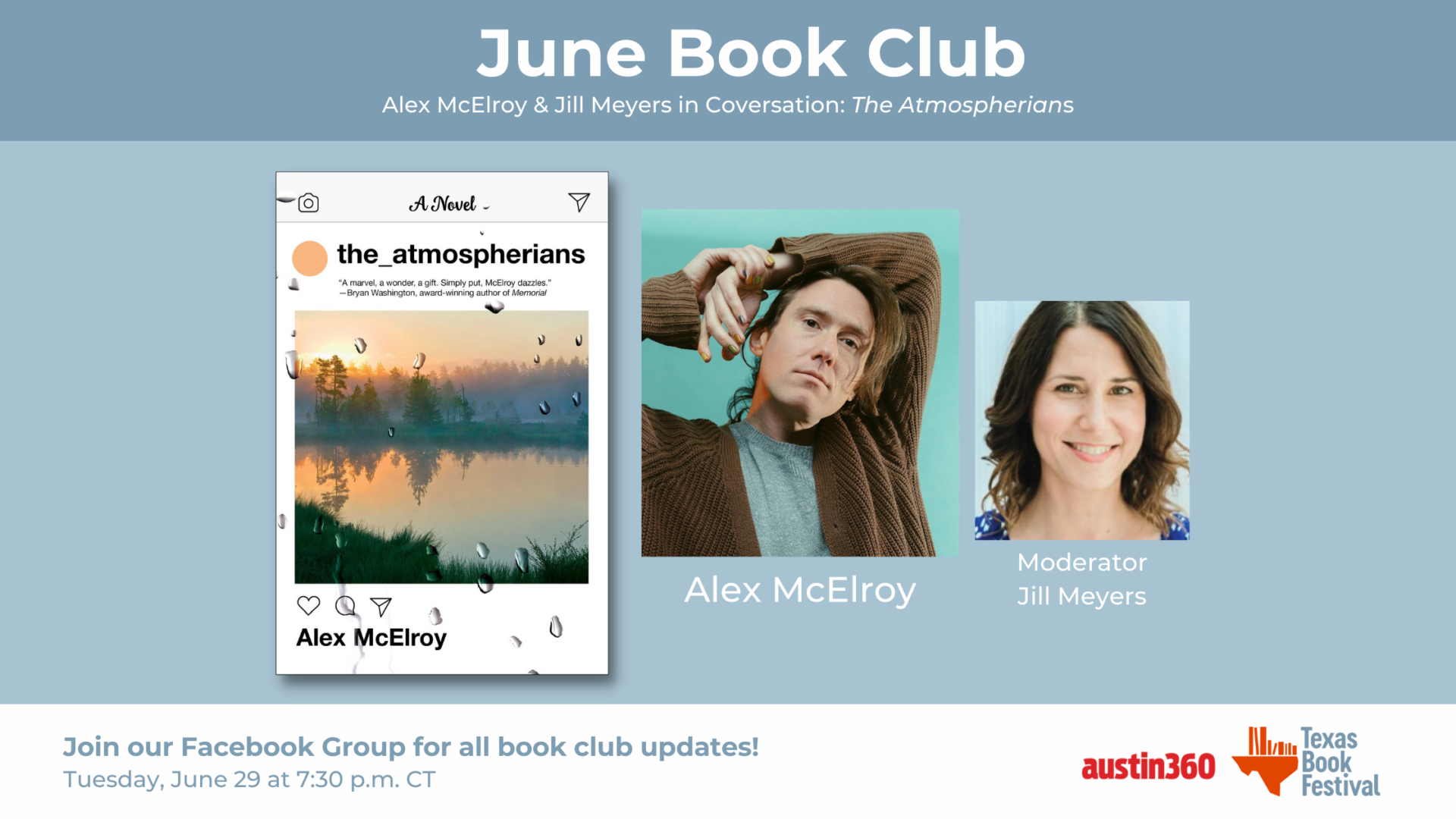 June Book Club: Alex McElroy in Conversation with Jill Meyers
