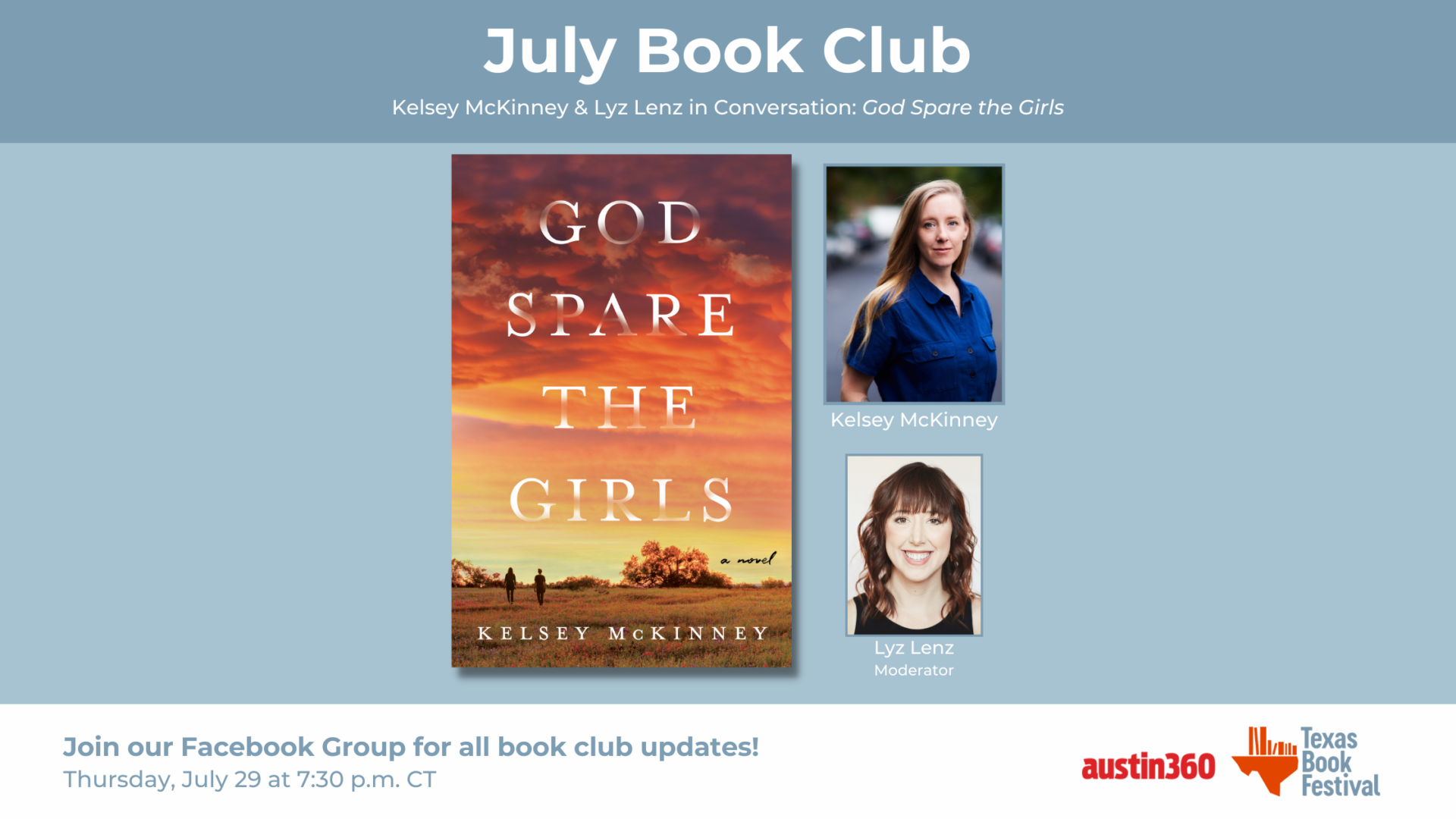 July Book Club: GOD SPARE THE GIRLS