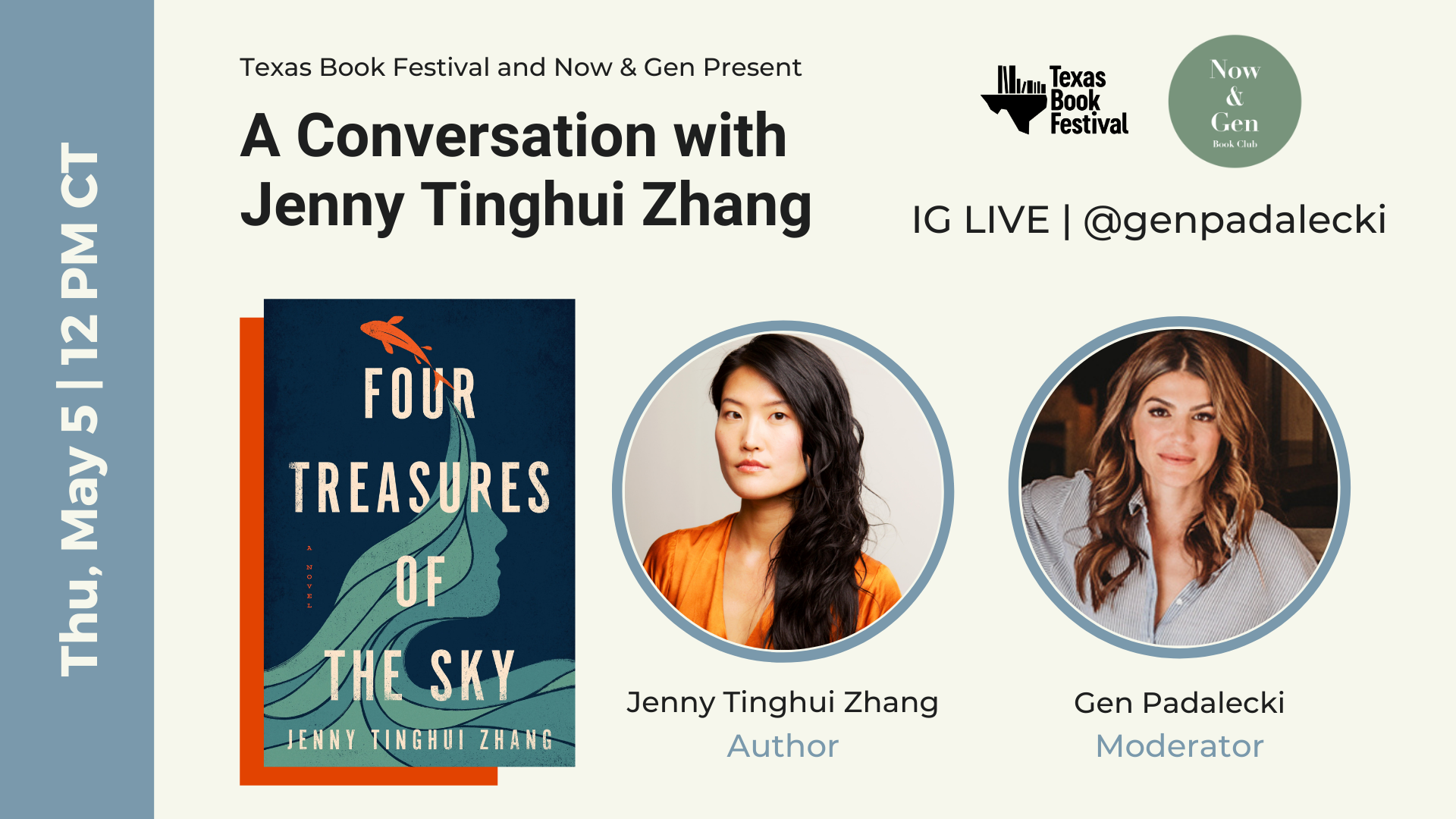 FOUR TREASURES OF THE SKY: A Conversation with Jenny Tinghui Zhang & Gen Padalecki