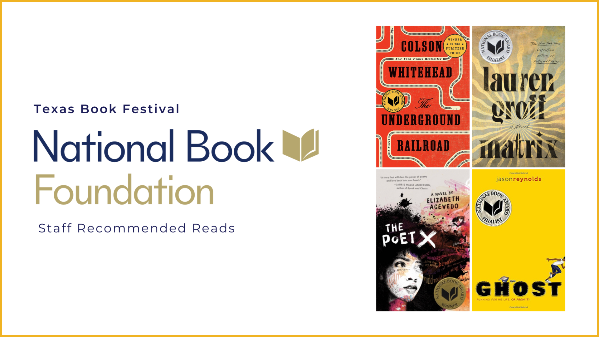 Recommended National Book Foundation Reads