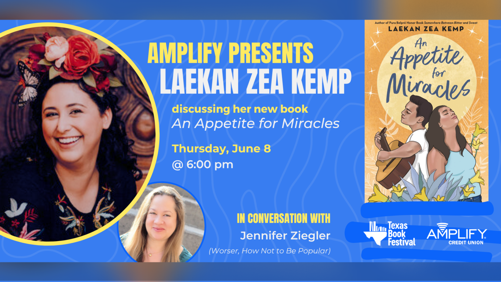 Amplify Credit Union and Texas Book Festival Presents: Laekan Zea Kemp