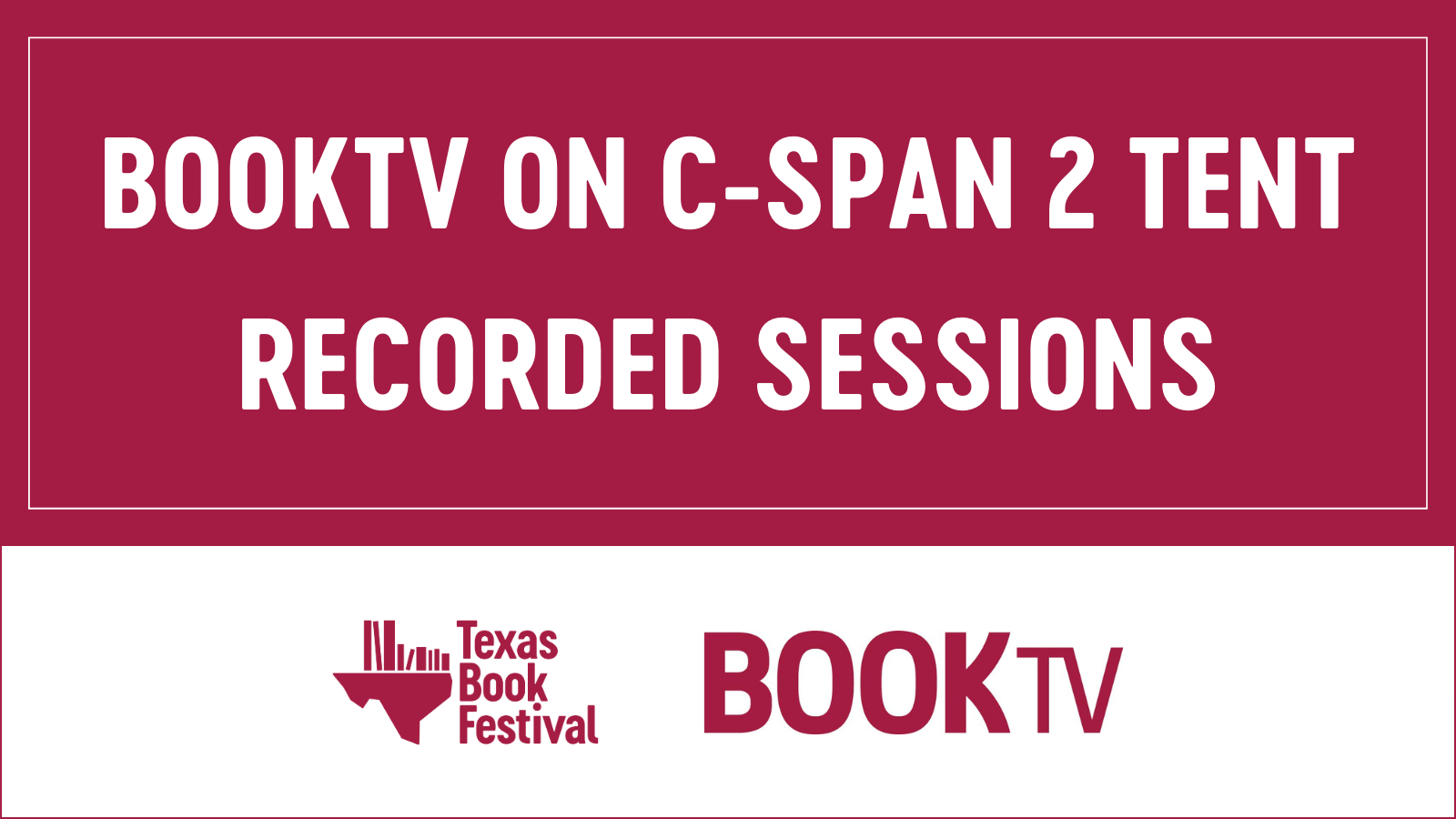 Watch 2023 TBF Recorded Sessions from the BookTV on C-SPAN 2 Tent