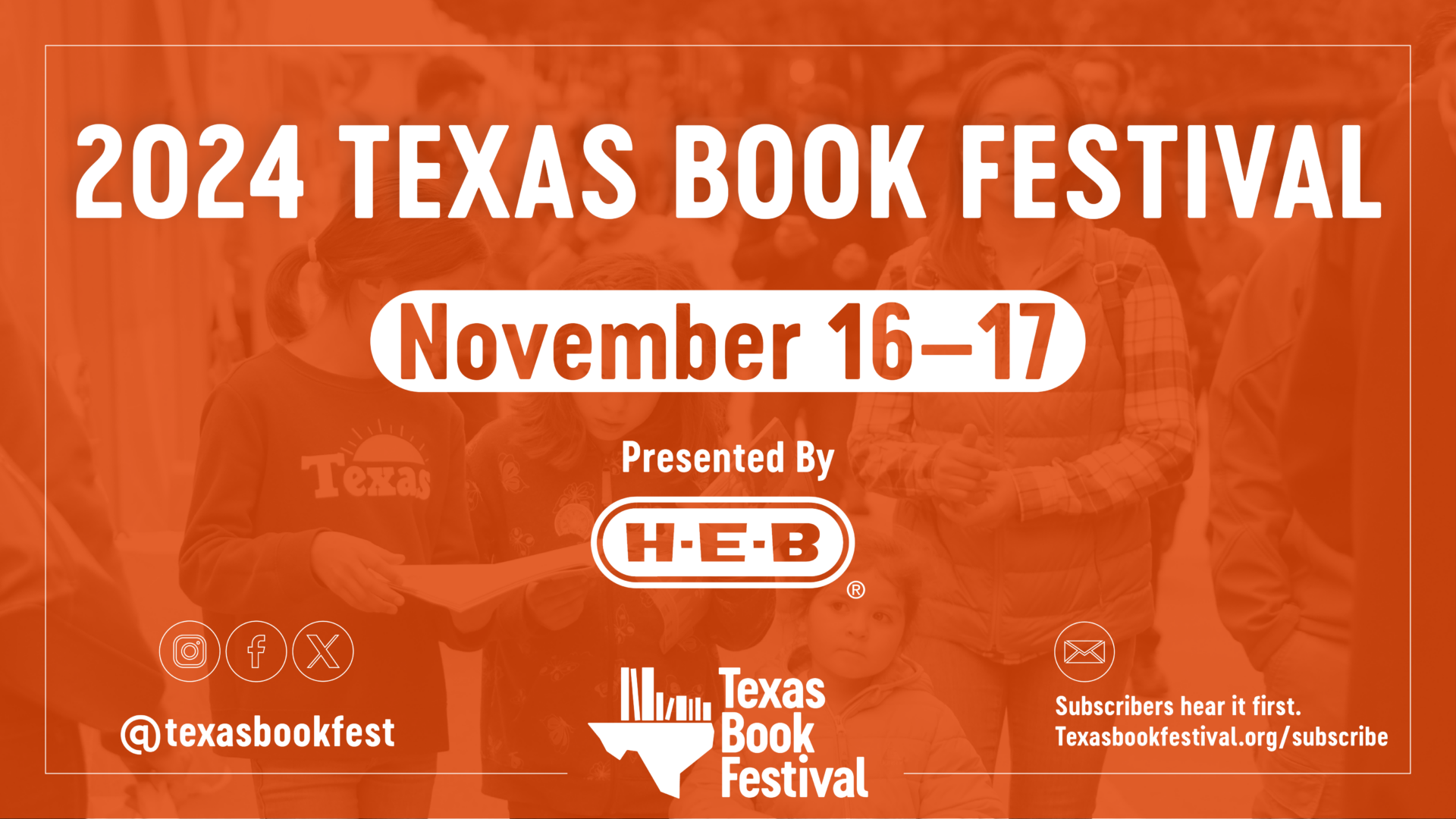 Save the 2024 Texas Book Festival Dates