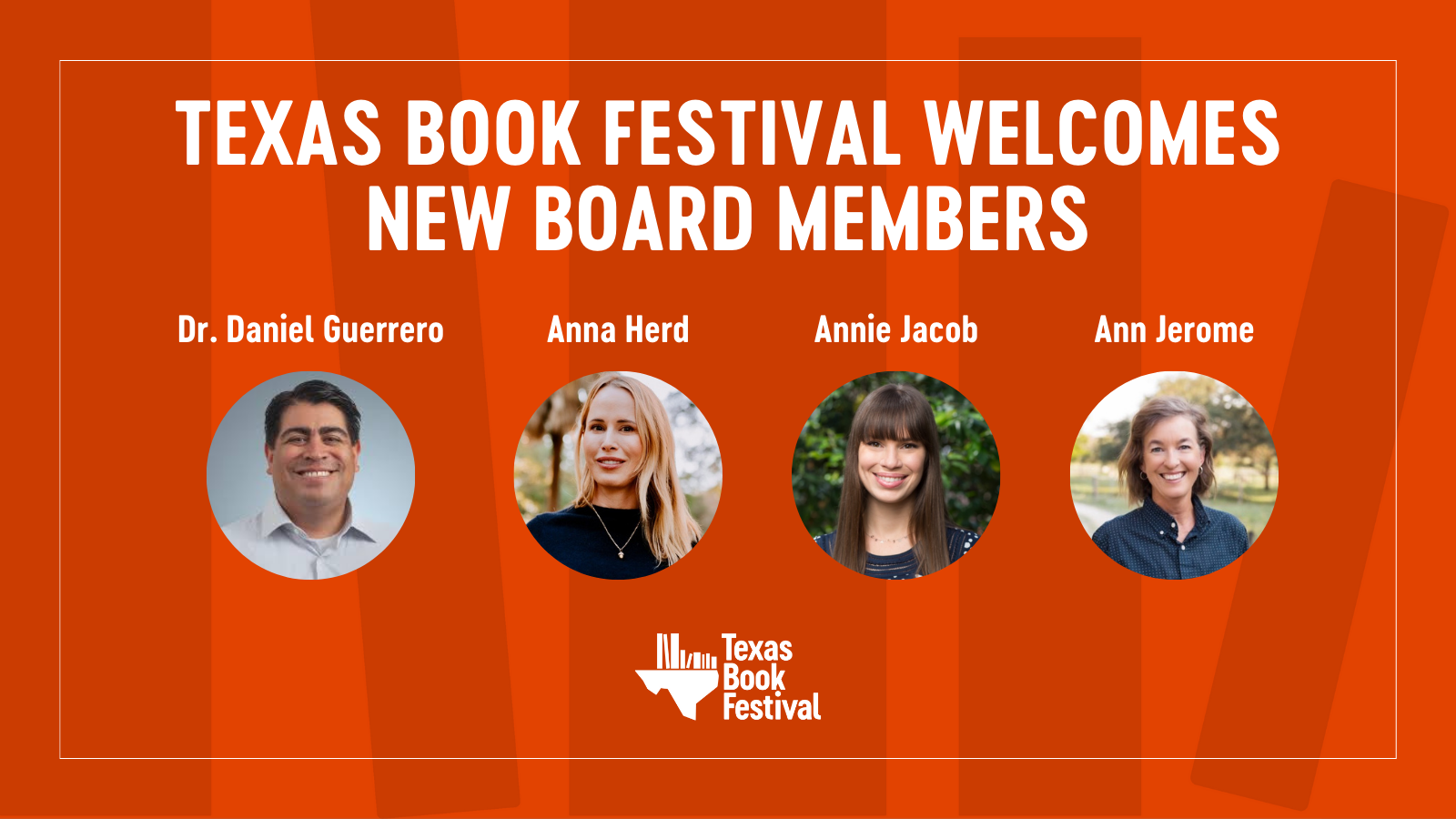 Texas Book Festival Welcomes Four New Board Members